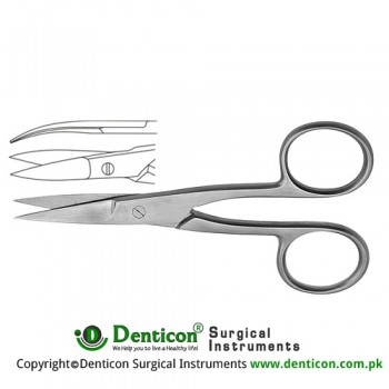 Nail Scissor Curved Stainless Steel, 11 cm - 4 1/2"